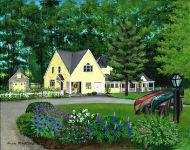 Summertime in Maine acrylic painting