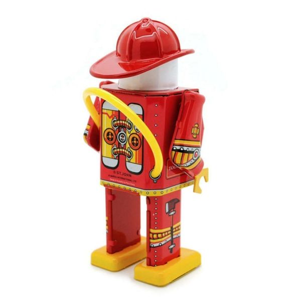 Retro High Wheel Robot Wind Up Tin Toy Robots - High Wheel