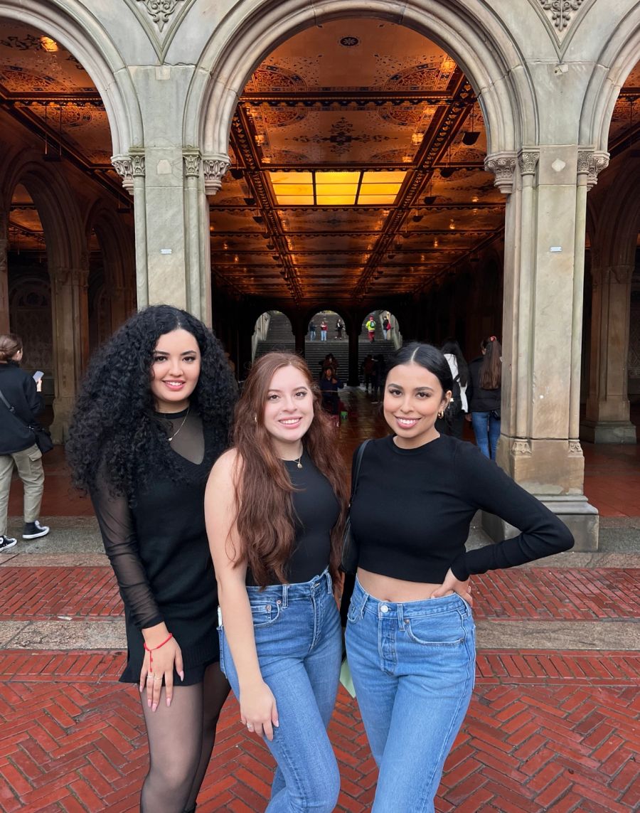 Guests under the Bethesda Terrace arcade in Central Park on a Gossip Girl Tours NYC tour
