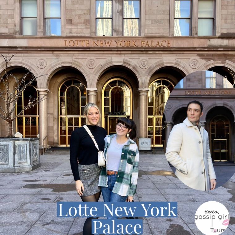 Guests outside the Lotte New York Palace, a Gossip Girl filming location in Manhattan