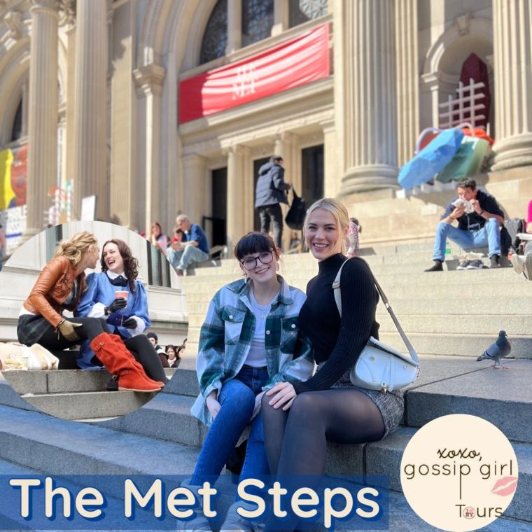 Guests on the Met steps, the most iconic Gossip Girl filming location in NYC