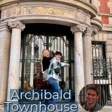 Guests outside the Archibald townhouse Gossip Girl filming location in New York City