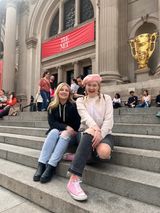 Gossip Girl Tours guests outside an Upper East Side filming location