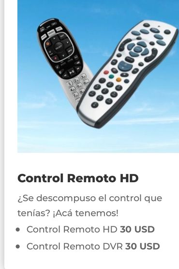 sky hd control remoto programación latina 