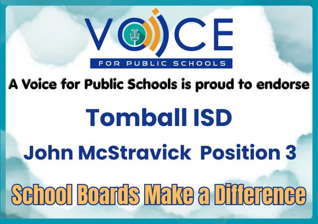 Endorsement for John McStravick by Voice for Public Schools.