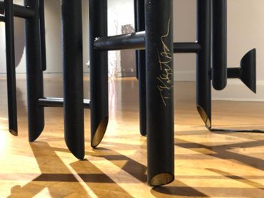 Bottom edge of sculpture "Black Gold."
