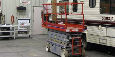 Scissor lift, aerial lift, work platform