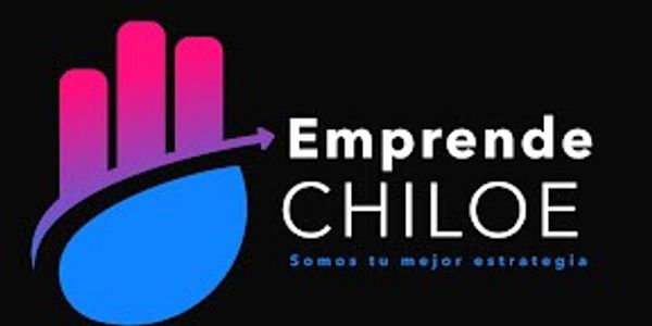 Logo of Emprende Chiloé with a stylized hand and arrow design.