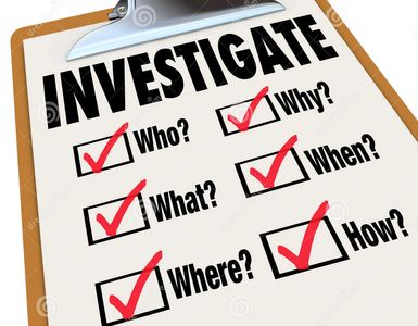 Investigation management, ask who what where when and how