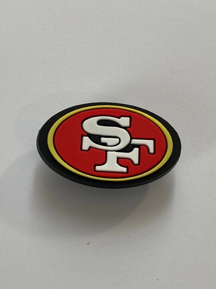 NFL, San Francisco 49ers, Black Background, Shoe Charm