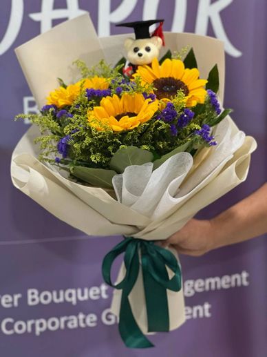  Personalised floral designs with special add-ons.