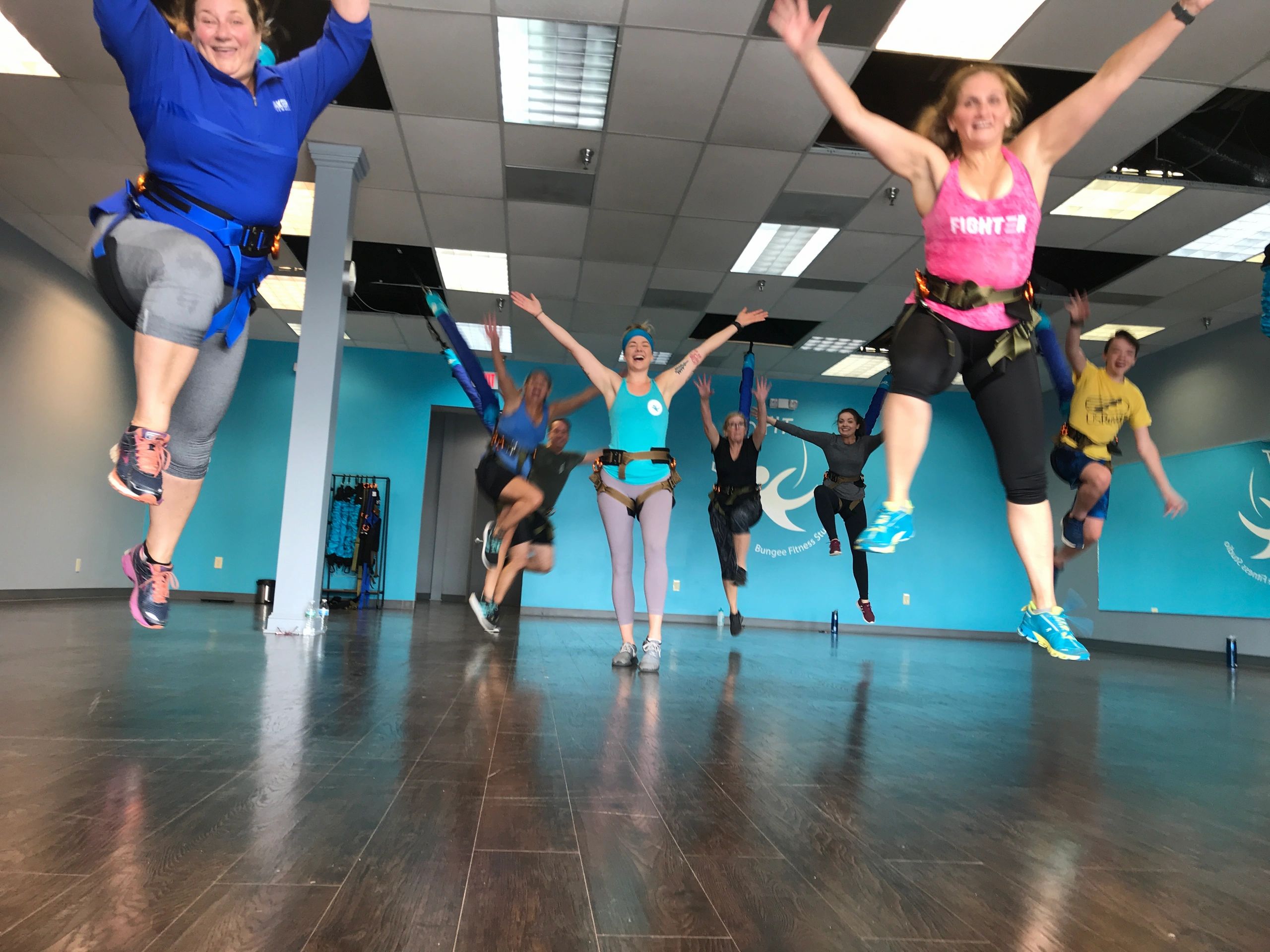 The full-body bungee workout at Pop Fit Studio in Havertown will