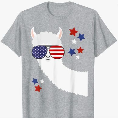 Llama t-shirt, 4th of July t-shirt, July 4th t-shirt, Independence Day t-shirt, USA t-shirt