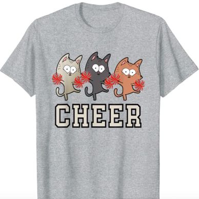 cheer t-shirt, cats 