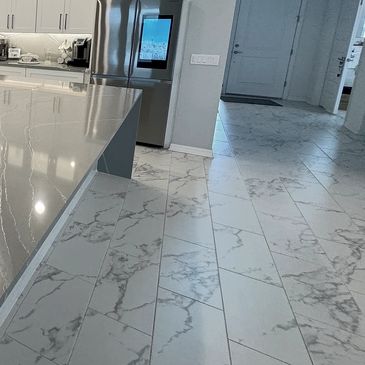 New tile flooring