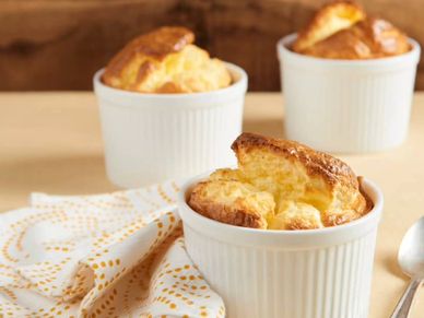 Easy cheese souffles with link to Cookidoo recipe