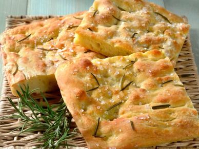 Focaccia with sea salt flakes with link to Cookidoo recipe