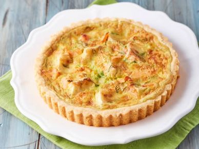 Smoked Salmon and Brie Quiche with link to Cookidoo recipe