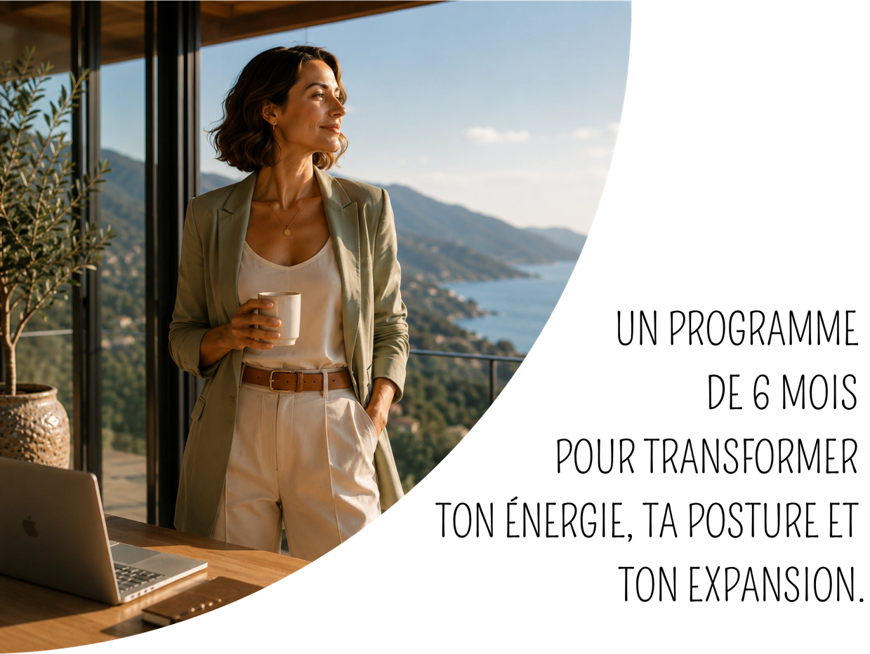 Femme entrepreneure dans un environnement lumineux, évoquant la confiance et l’alignement 