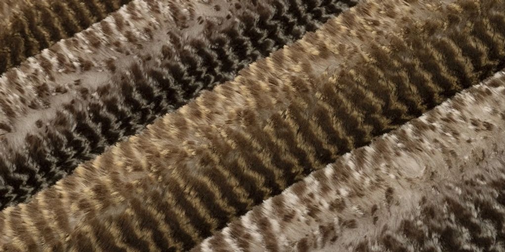 Close-up of textured animal fur with brown and beige tones.