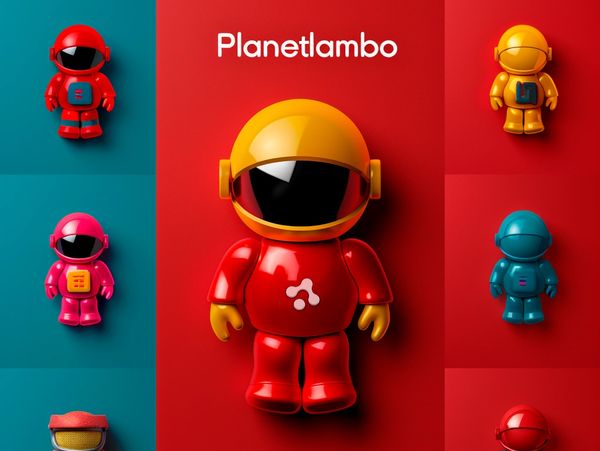 Planetlambo branded robots representing innovation and technology