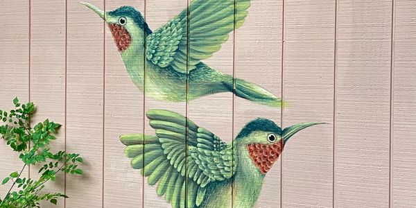 3 Hummingbirds solo  mural