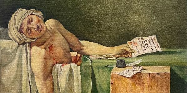 Jacques-Louis David tribute. 
 Acrylic on canvas. 2020