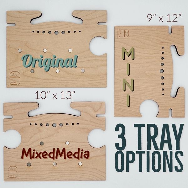 size options for plein air watercolor easel tray