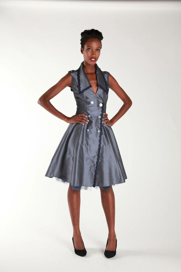 Denim Sleeveless Trench Dress