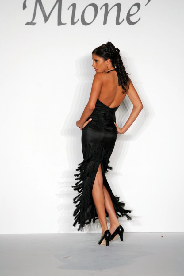 Alter Top Black Tassel dress back