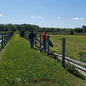 We have a wonderful group of volunteers working to help build containment fences for the current res