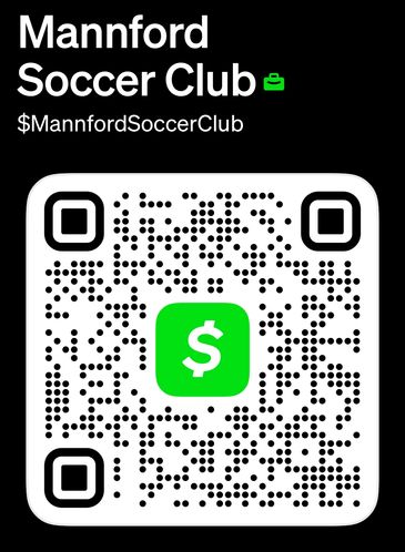 QR code for Mannford Soccer Club payments.