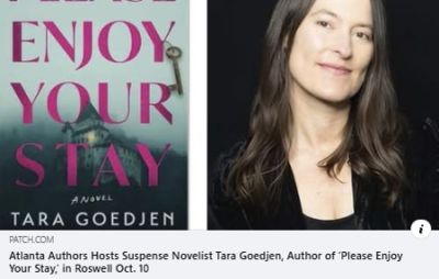 Suspense novelist Tara Goedjen featured in news.