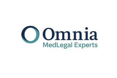 Logo of Omnia Med Legal Experts with a circular design.