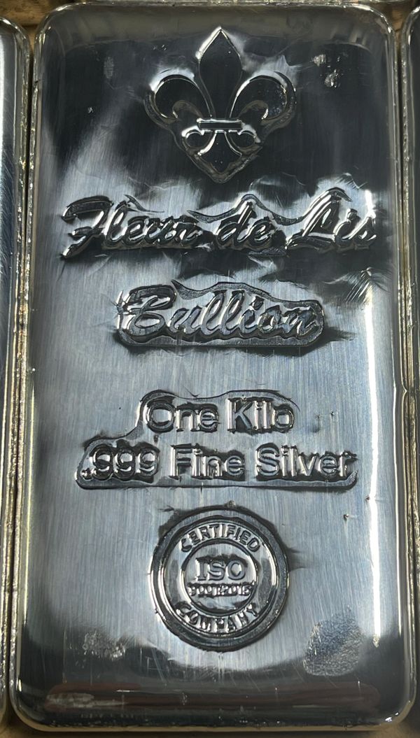 10) Kilo .999 Proof Fleur De Lis Silver Bars