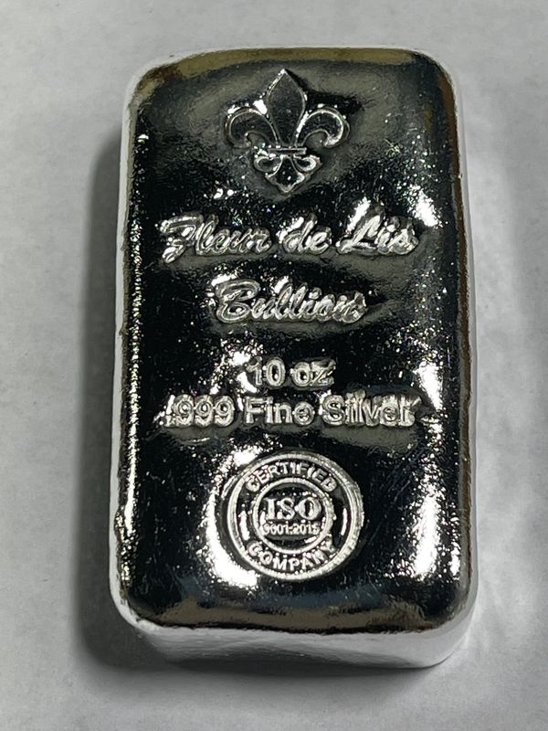 Fleur de lis - Silver Bar, Buy Silver, Silver Bullion