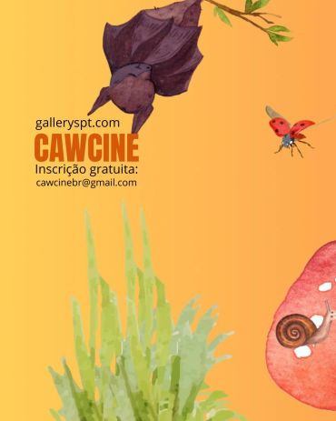 Ilustração com um morcego, joaninha e um caracol.