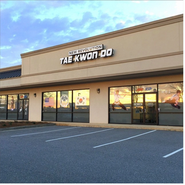 an image of the "New Revolution Taekwondo" storefront