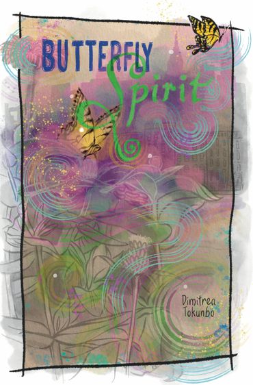 Butterfly Spirit Cover with NYC cityscape and yellow tiger swallowtail butterfly 2025 by Dimitrea To