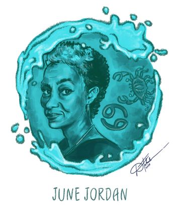 portrait of JUNE JORDAN by dimitrea tokunbo 2025