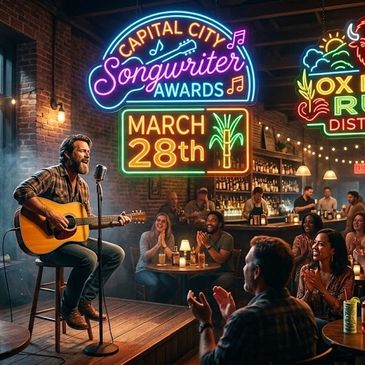 Capital City Songwriter Contest
Ten of the best regional artist performing at Ox Bow Rum Distillery 