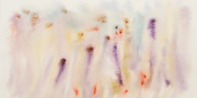Abstract watercolor painting with soft, blurred colors and gentle brushstrokes.