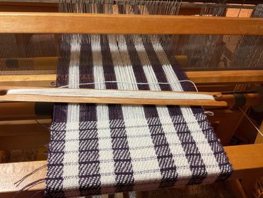 Twill wool table runner.