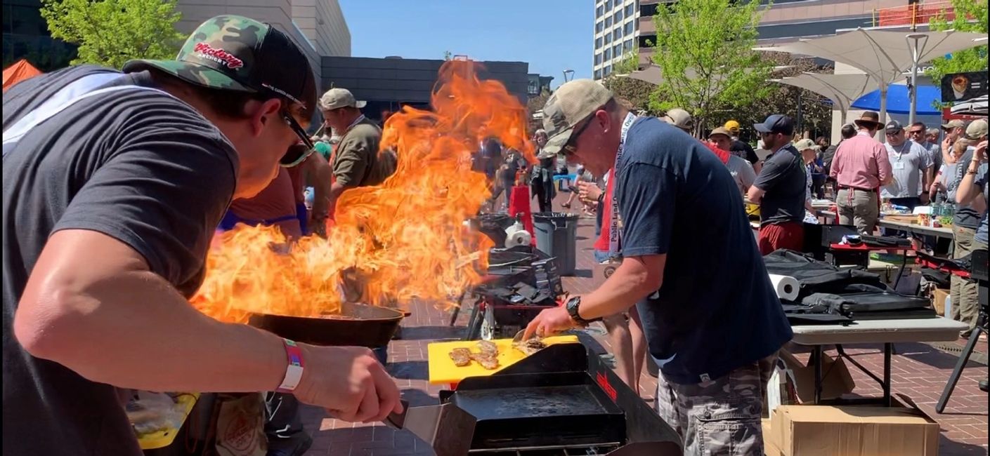 Wild game chefs Jason Jones and Devin O'Dea 2019 BHA North American Rendezvous Wild Game Cookoff