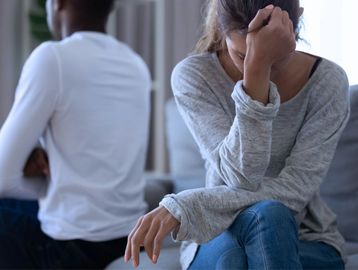 A couple upset over infidelity