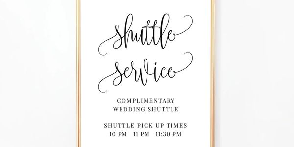wedding shuttle schedule template