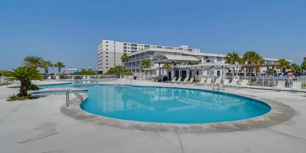 The outdoor pool at the resort.  Book with us at CAAAR, LLC. 