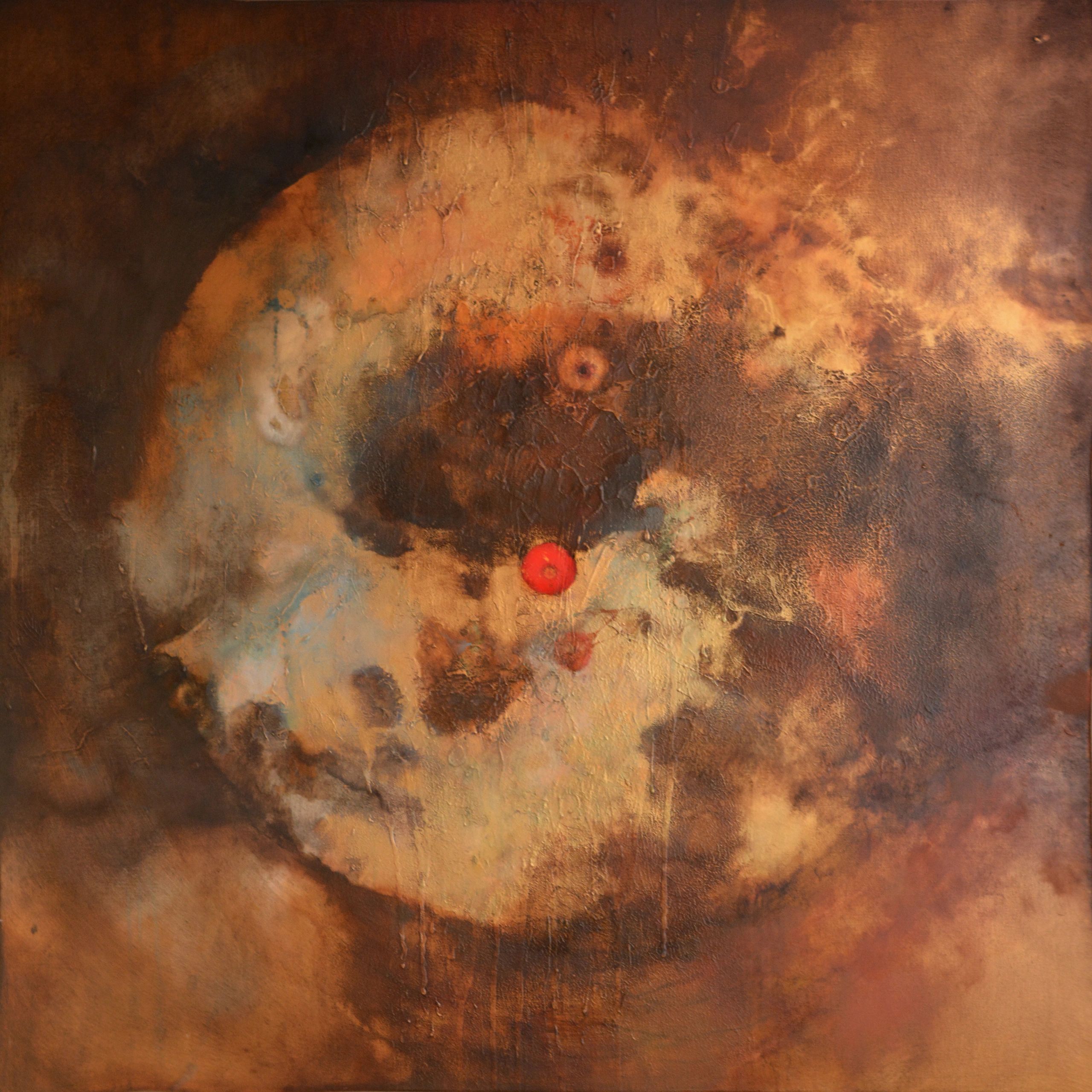 Red  Giant 2016 by Katrina Sadrak
Oil and acrylic gold on canvas
100 x 100 cm