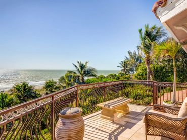 Breathtaking beachfront views of Captiva Island from a private deck