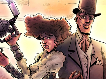 African American Victorian Black steampunk comic, The Invention of E.J. Whitaker Issue 1